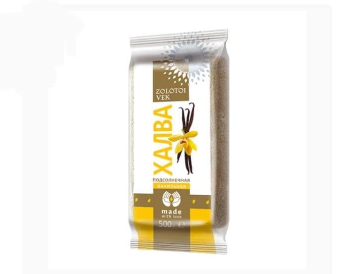 500G HALVA SUNFLOWER VANILLA 10/500G ZOLOTOY VEK