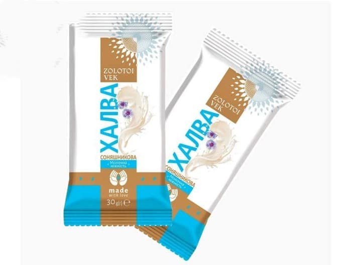 CANDY HALVA SUNFLOWER "MILK TENDERNESS" TV-BOX 1/3.3LB ZOLOTOY VEK