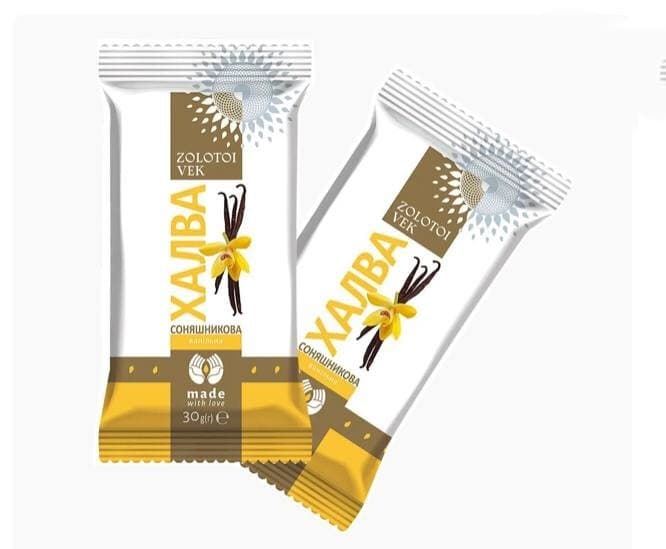 CANDY HALVA SUNFLOWER VANILLA TV- BOX 1/3.3LB ZOLOTOY VEK