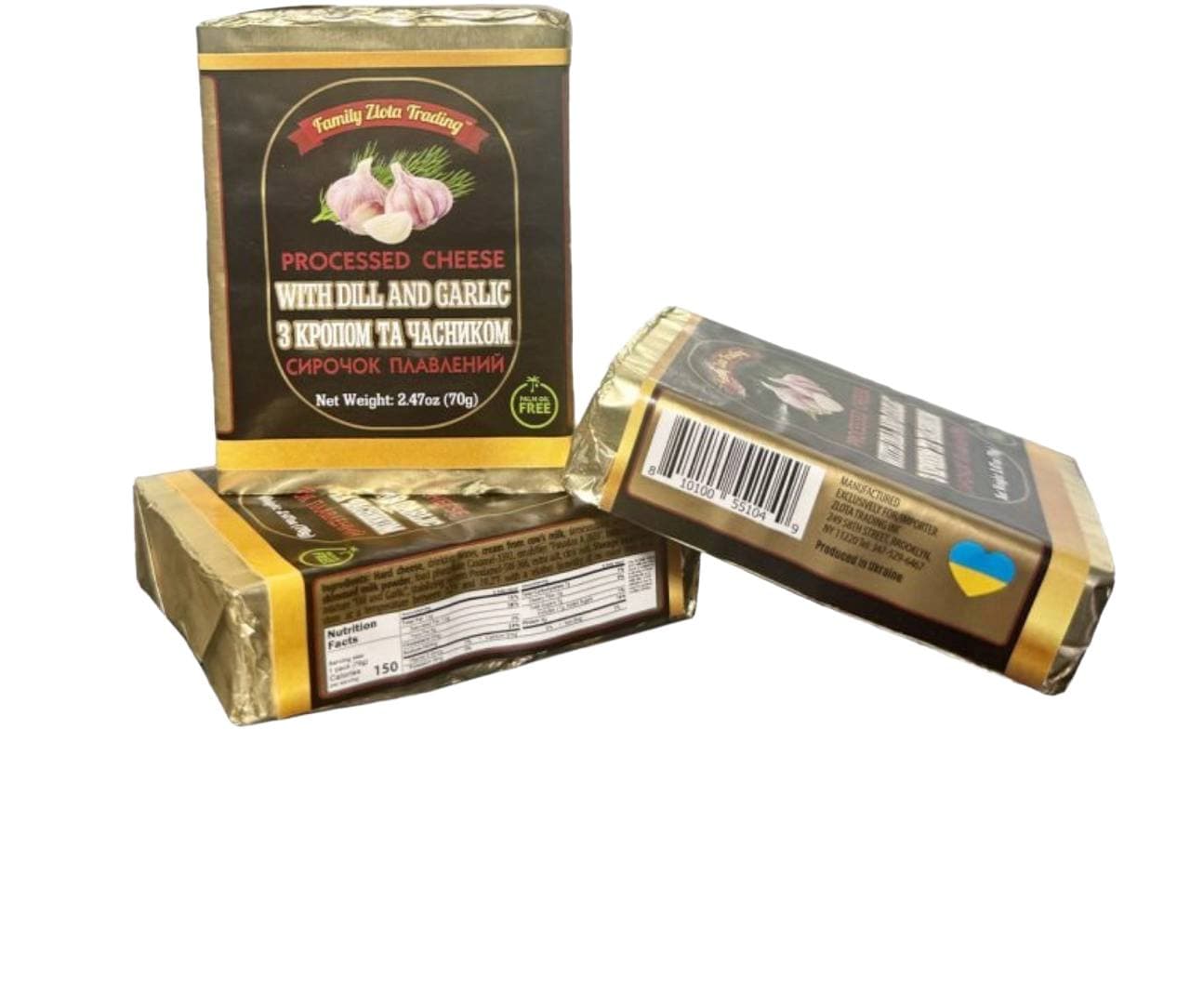 PROCESSED CHEESE WITH DILL AND GARLIC (24PC x 70G)