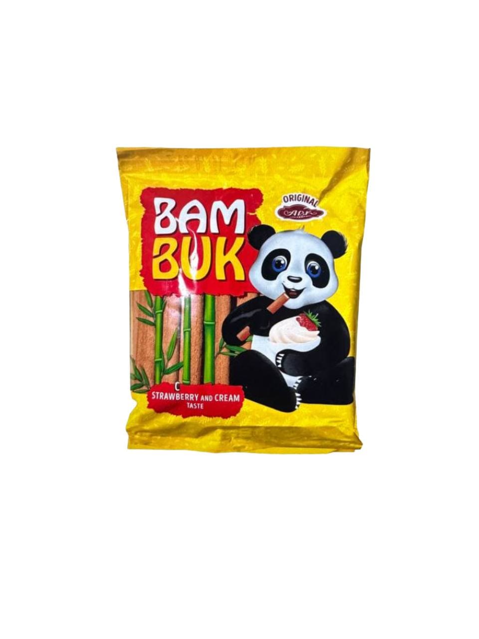 BAMBUK CRUNCHY STICKS W/STRAWBERRY AND CREAM 24/160G