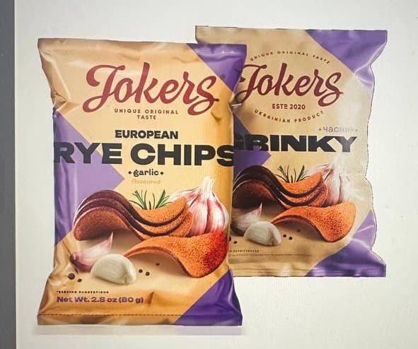 GRENKI VOLNISTYE (EUROPEAN RYE CHIPS) GARLIC FLAVOR 20/80G