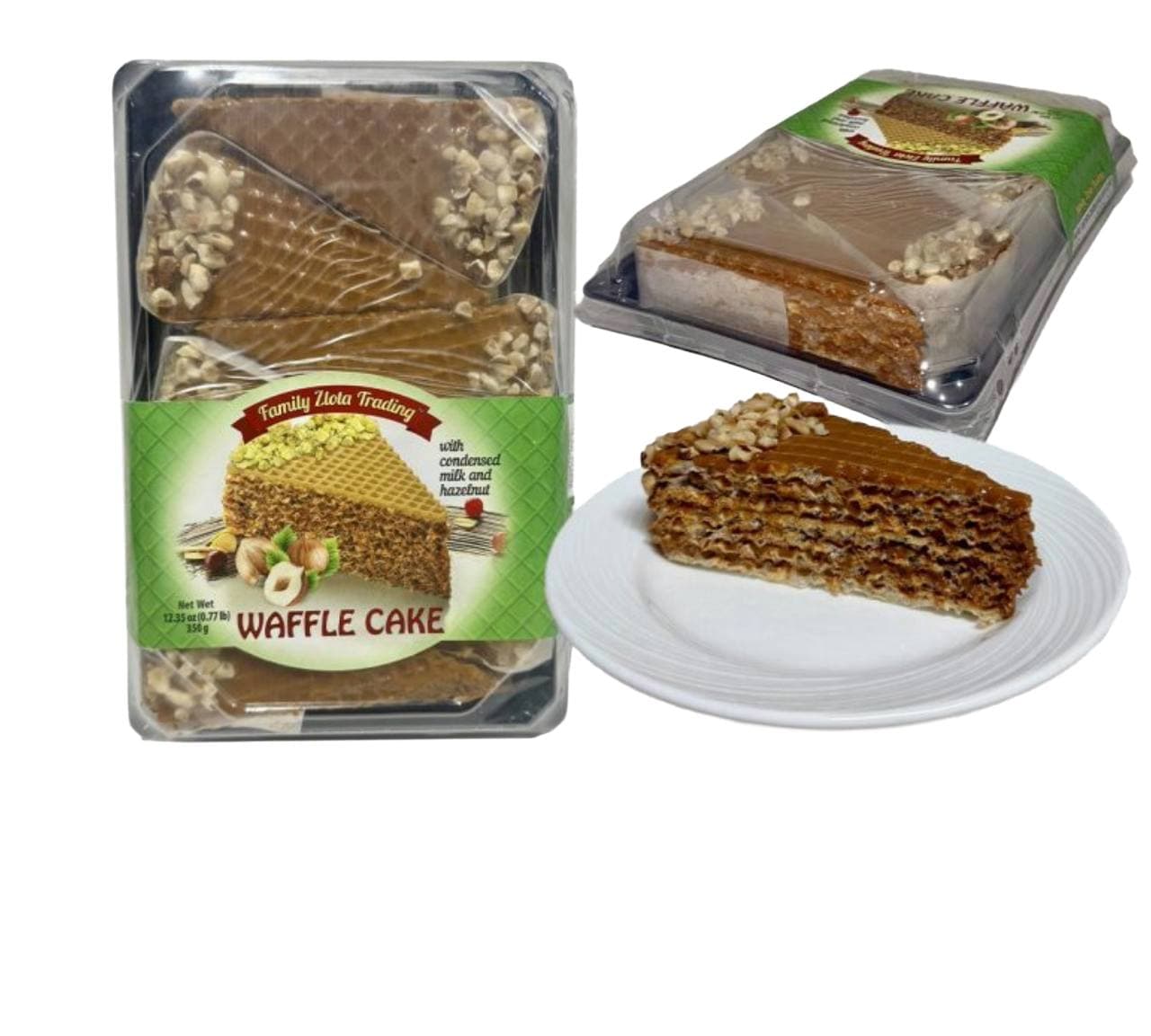 WAFFLE CAKE WITH CONDENSED MILK & HAZELNUT 16/350 G