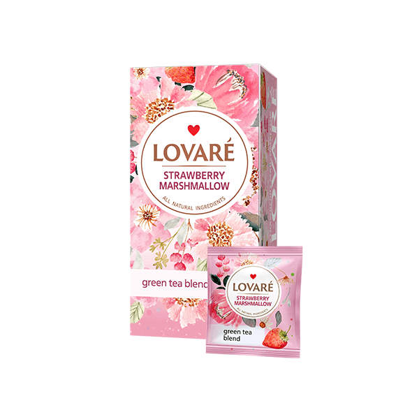 LOVARE GREEN TEA BLEND STRAWBERRY MARSHMALLOW 12/36G (24*1.5G)